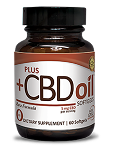 PlusCBD Oil Softgels 5mg - Raw - 30 or 60 Count - US Hemp Oils